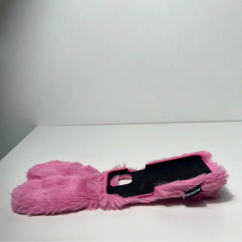 Balenciaga Fluffy Bunny Ears Crossbody iPhone 12 Cell Phone Case